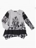 Trees Printed Jersey Knit Fashion Top 